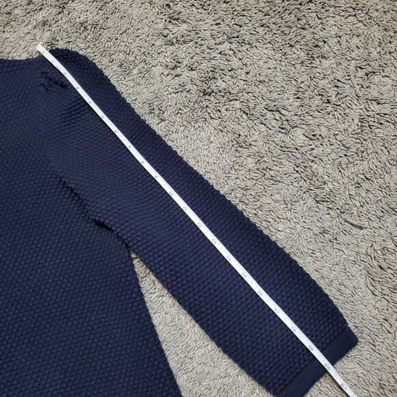 NWOT COS Knit Navy Blue Puff 3/4 Sleeve Basic Nuetral Sweater - Small - Picture 6 of 8